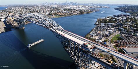The Bayonne Bridge Between New York And New Jersey If You Look You Can