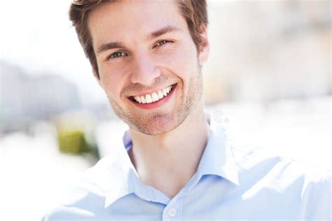 Young Man Smiling Stock Image Image Of Smiling Outdoors 32211701