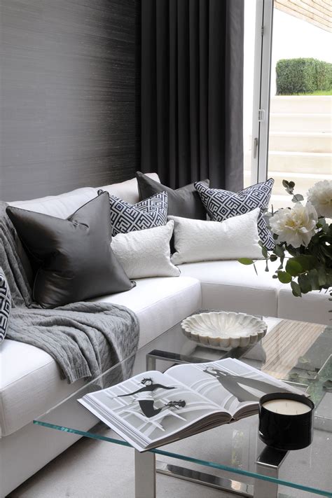 corner sofa  adorned beautifully  scatter