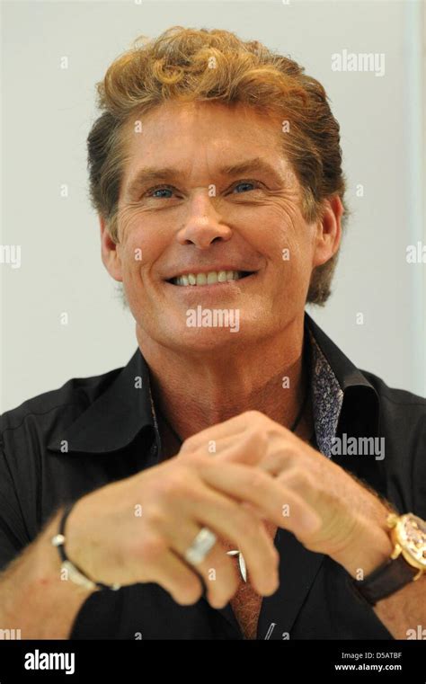 Us Actor And Singer David Hasselhoff Poses During A Press Conference In