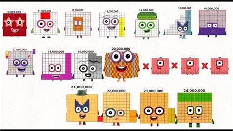 Numberblock 100 X 100 X 100 X 10 To 29 And Generate Value 10 Millon To