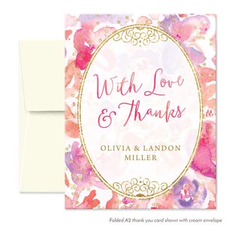 Blissful Blooms Watercolor Floral Thank You Cards By The Spotted Olive