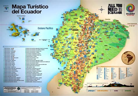 Ecuador Tourist Attraction Maps Planetandes