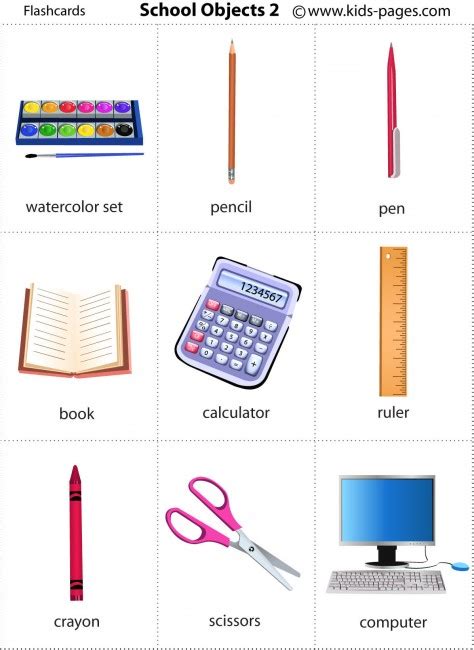 º primaria Inglés babe objects flashcards vocabulario objetos de clase English Corner