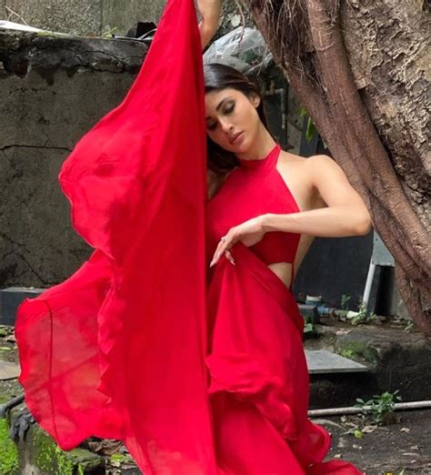 Mouni Roy Looks Ravishing In A Fiery Backless Red Dress Bollywood