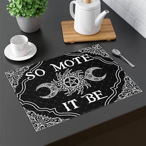 So Mote It Be Wicca Placemat In 2022 Witch Home Decor Placemats Wicca