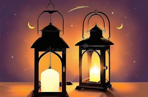 Islamic Lantern Lamp For Ramadan Kareem Eid Greetings For Muslim