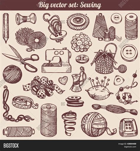 Sewing Needlework Vector And Photo Free Trial Bigstock