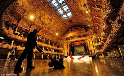 Built in 1894 and designed by frank hatcham. Blackpool Tower Ballroom: Spring clean begins | Daily Mail ...