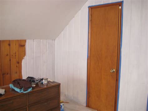 We live in a rural setting in pennsylvania. Remodelaholic | Painting Over Knotty Pine Paneling ...