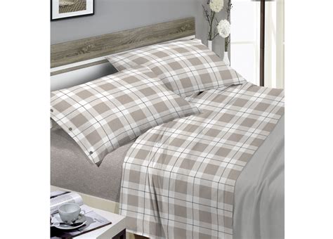 Il tartan è un particolare disegno proveniente dalle highland scozzesi. Lenzuola Scozzesi Ikea : Completo Lenzuola Intreccio Scozzese 100 Cotone A Trama Fitta Beige ...