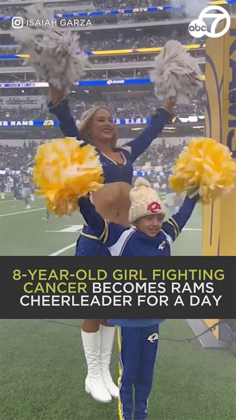 8 year old girl fighting cancer becomes rams cheerleader dream an 8 year old girl named