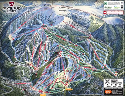 Colorado Ski Maps Winter Park Resort Trail Map