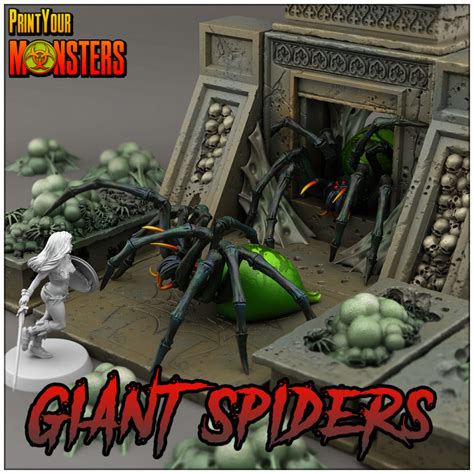 3d Printable Giant Spiders Pack By Printyourmonsters