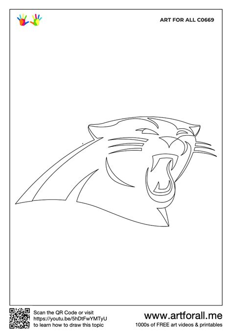 How To Draw The Carolina Panthers Logo Nfl Team Series