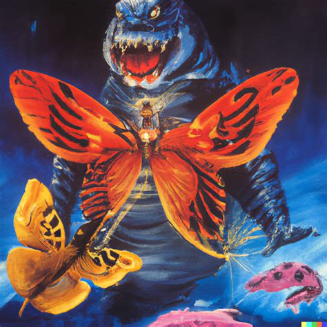 Variation On Noriyoshi Ohrais Poster For Godzilla Vs Mothra 1992