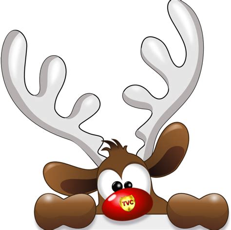 Red Nosed Reindeer Clipart Christmas Rudolph Reindeer Carrying A Gift