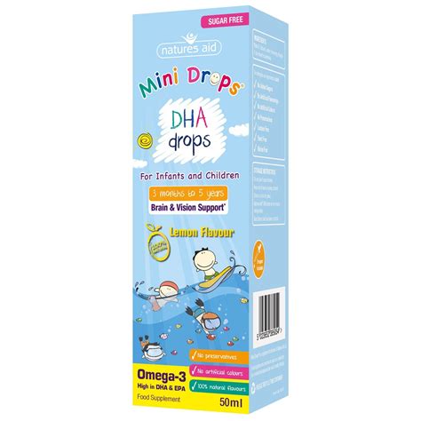 Natures Aid 3 Months 5 Years Dha Mini Drops For Infants And Children