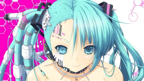 Aqua Hair Close Hatsune Miku Jpeg Artifacts Vocaloid Yuzuki Kei