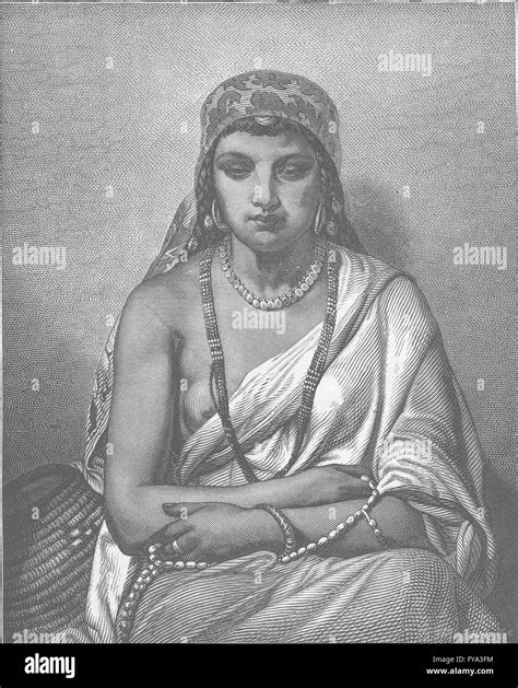 Ethiopia Abyssinian Slave Girl Galla Antique Print 1891 Stock