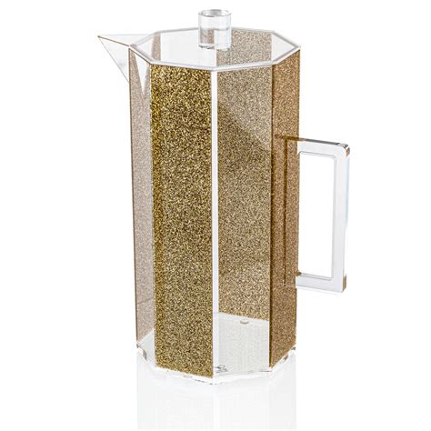 Waterdale Collection Hexagon Pitcher Goldclear — Kitchen Clique