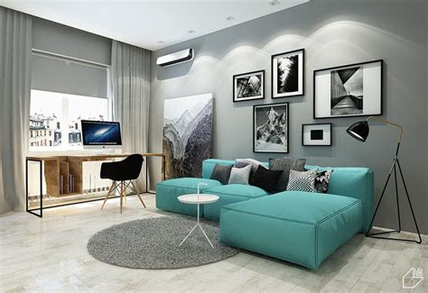 2 Minimalist Apartment Design Ideas With Beautiful Blue Accents Roohome