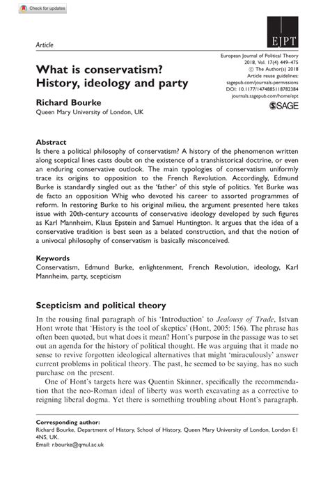 PDF What Is Conservatism History Ideology And Party