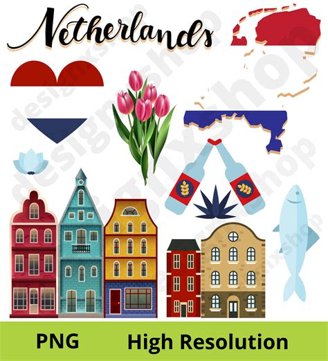 Cute Netherlands Clipart Netherlands Clipart Holland Etsy