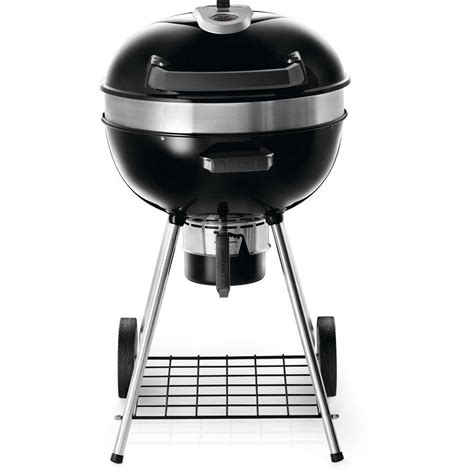 Napoleon 22 In Pro Charcoal Kettle Grill In Black With Built In