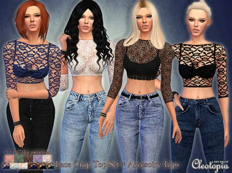 Lace Top Set By Cleotopia At Tsr Sims 4 Updates