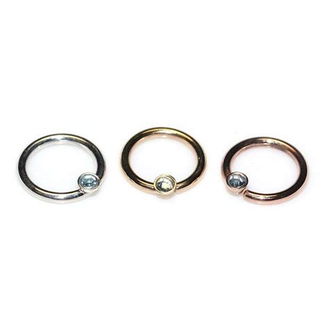 gold septum ring with 2mm white cz 14g septum piercing nose etsy