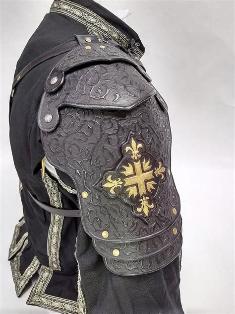 Musketeers Pauldron Pattern Etsy Pauldron Leather Armor Outfit