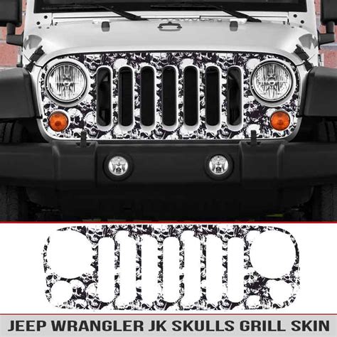 Jeep Wrangler Jk Grille Skin Skulls