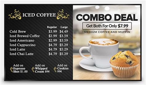 Digital Menu Boards For Coffee Shops And Cafés Netvisual