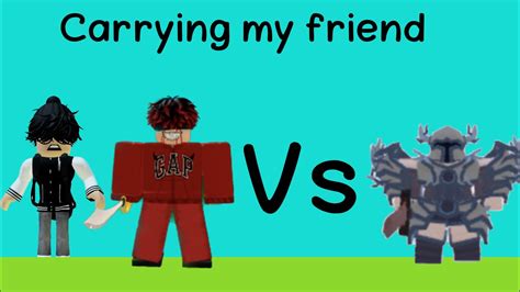 Carrying My Friend In Roblox Bedwars Youtube