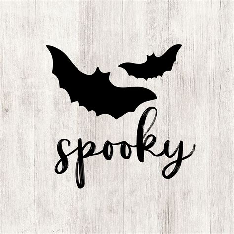 Spooky Halloween Sign Svg Bat Sign Svg Halloween Decor Etsy