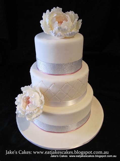 Jake S Cakes Peony Wedding Cake