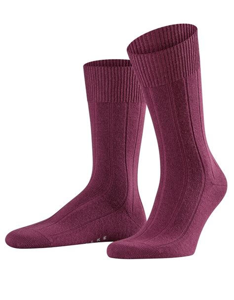 Lhasa Cashmere Blend Rib Sock Pinot Noir Fields Menswear