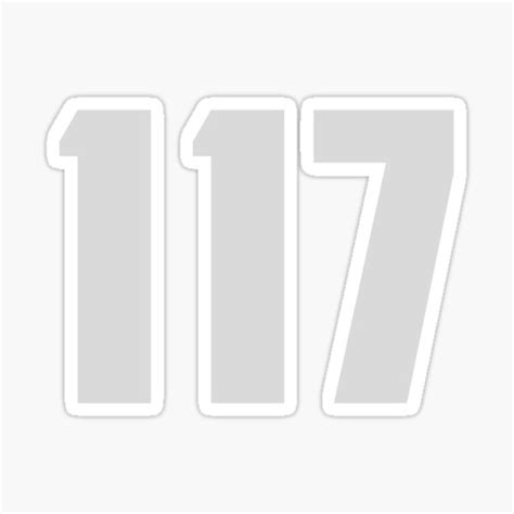 117 Sticker For Sale By District 88 Redbubble