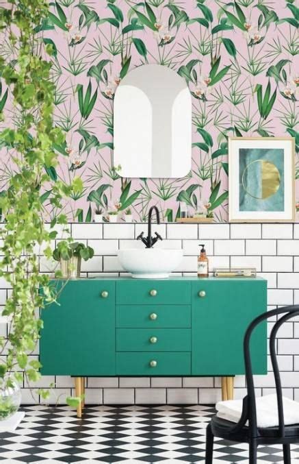 Bathroom Wallpaper Ideas Green 63 Ideas For 2019 Bathroom Wallpaper