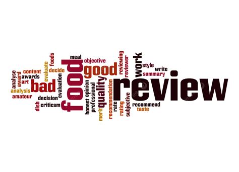 Food Reviewword Cloud Taste, Good Bad, Rating, Amateur PNG Transparent