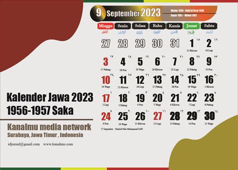 Hari Baik September 2023 Di Kalender Jawa
