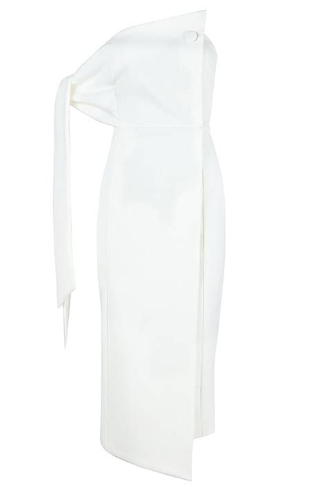 White Sexy Strapless Prom Dress Mislish