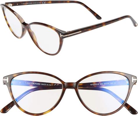 tom ford 53mm cat eye blue light blocking glasses digital eye strain optical glasses tom ford