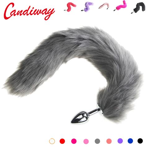 Colorful Fox Tail Dog Tails Butt Anal Plug Sex Toy Bullet Buttplug G