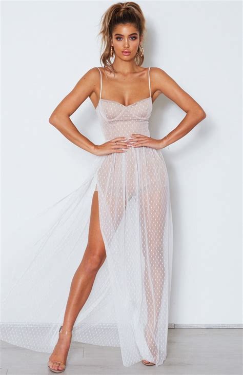 Totally Bangin Mesh Maxi Dress White White Maxi Dresses Sheer Dress Bodysuit Dress