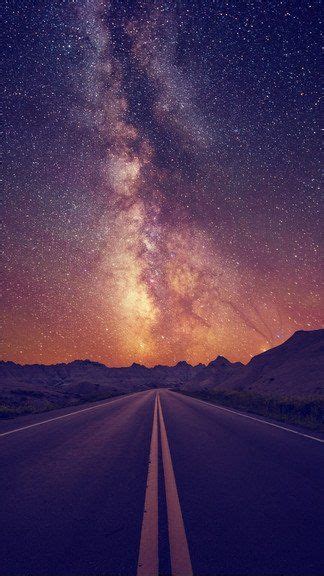 Starry Sky On The Road Iphone 6 6 Plus Wallpaper