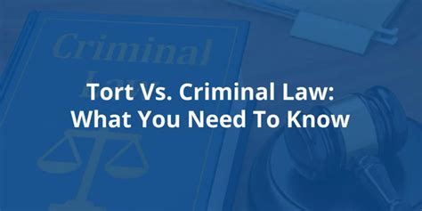 The Distinctions Between Tort And Criminal Law Duboff And Associates