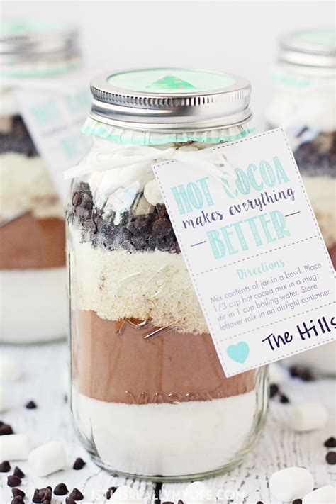 Hot Chocolate Mix In A Jar Free Printable Hot Cocoa T