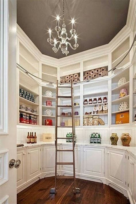 Butlers Pantry With Library Ladder To Reach High Up Style At Home